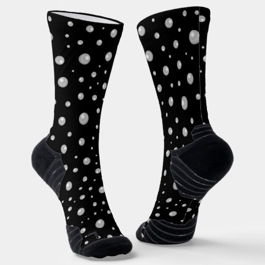 Pearl Pattern on Black Background Socken (Gewinkelt)