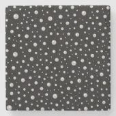 Pearl Pattern on Black Background Steinuntersetzer (Vorderseite)