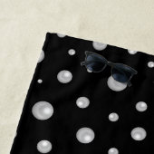 Pearl Pattern on Black Background Strandtuch (Beispiel)