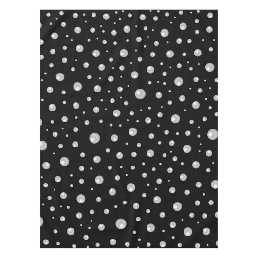 Pearl Pattern on Black Background Tischdecke (Vorderseite)