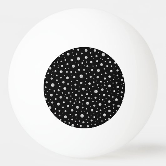 Pearl Pattern on Black Background Tischtennisball (Vorderseite)