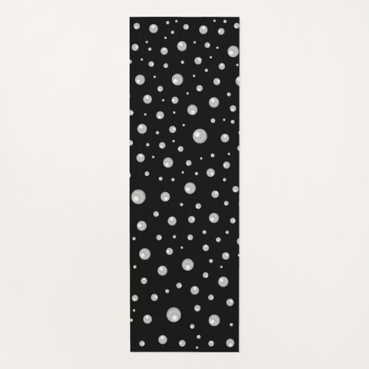 Pearl Pattern on Black Background Yogamatte (Vorderseite)