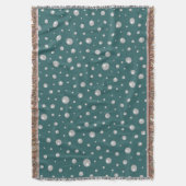 Pearl Pattern on Transformative Teal Background Decke (Vorderseite Vertikal)