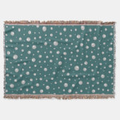 Pearl Pattern on Transformative Teal Background Decke (Vorderseite)
