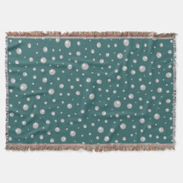 Pearl Pattern on Transformative Teal Background Decke