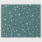 Pearl Pattern on Transformative Teal Background Geschenkpapier (Flach)