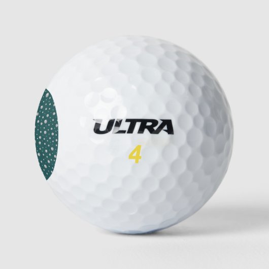 Pearl Pattern on Transformative Teal Background Golfball (Logo)