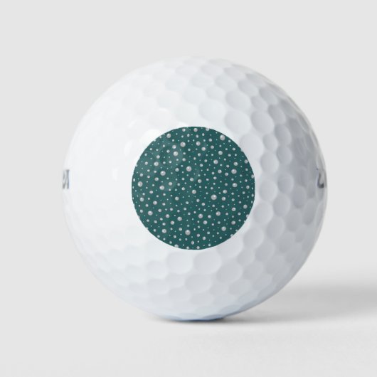 Pearl Pattern on Transformative Teal Background Golfball (Vorderseite)