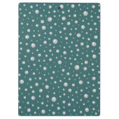 Pearl Pattern on Transformative Teal Background Klemmbrett (Rückseite)