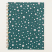 Pearl Pattern on Transformative Teal Background Planer (Vorderseite)