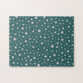 Pearl Pattern on Transformative Teal Background Puzzle (Horizontal)