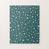 Pearl Pattern on Transformative Teal Background Puzzle (Vertikal)