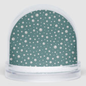 Pearl Pattern on Transformative Teal Background Schneekugeln (Vorderseite)