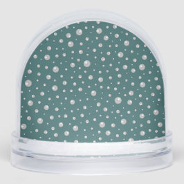Pearl Pattern on Transformative Teal Background Schneekugeln