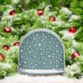 Pearl Pattern on Transformative Teal Background Schneekugeln (Weihnachten)