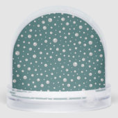 Pearl Pattern on Transformative Teal Background Schneekugeln (Rückseite)