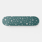 Pearl Pattern on Transformative Teal Background Skateboard (Horizontal)
