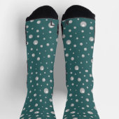 Pearl Pattern on Transformative Teal Background Socken (Oben)