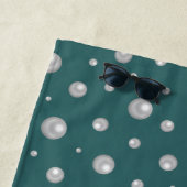 Pearl Pattern on Transformative Teal Background Strandtuch (Beispiel)
