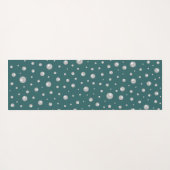 Pearl Pattern on Transformative Teal Background Yogamatte (Rückseite (Horizontal))