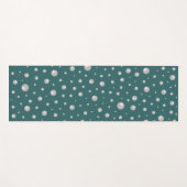 Pearl Pattern on Transformative Teal Background Yogamatte (Vorderseite (Horizontal))