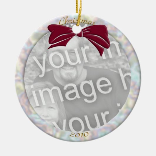 Pearl Personalize Foto Ornament (Vorne)