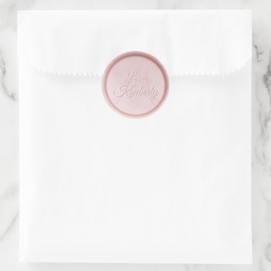 Pearl Pink Wax Siegel Sticker (Tasche)