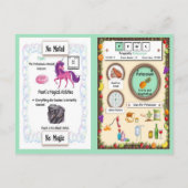 Pearl - Potasium Horn Einhorn Spielkarte Postkarte (Rückseite)