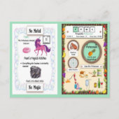 Pearl - Potasium Horn Einhorn Spielkarte Postkarte (Vorderseite)