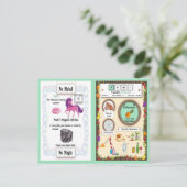 Pearl - Potasium Horn Einhorn Spielkarte Postkarte (Stehend Vorderseite)