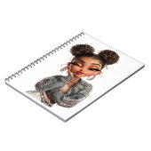  Pearl Pout Glam Girl Spiral Photo Notebook Notizblock (Linke Seite)