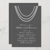Pearl Probe Dinner 1920 Einladung grau (Vorne/Hinten)
