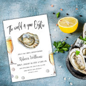 Pearl Prosecco Oyster Themed Brautparty Brunch Einladung