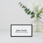 Pearl Quilt Nurse Practitioner Business Card Visitenkarte (Stehend Vorderseite)
