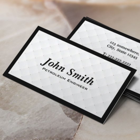 Pearl Quilt Petroleum Engineer Business Card Visitenkarte