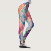 Pearl Rainbow Gefärbte Krawatte Harlequin Herringb Leggings (Rechts)
