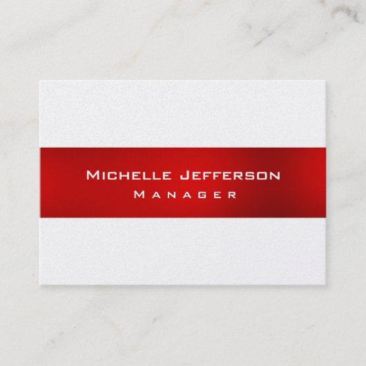 Pearl Red Unique Chubby Manager Business Card Visitenkarte (Vorderseite)