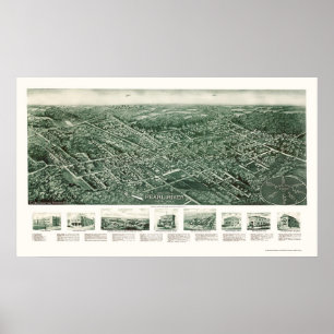 Pearl River, NY Panoramic Map - 1924 Poster