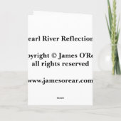 Pearl River Reflexions-Gruß-Karte Karte (Rückseite)