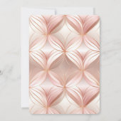 Pearl Rose Gold Abstraktes Brautparty Einladung (Rückseite)