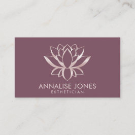 Pearl Rose Gold Lotus Blume Business Card Visitenkarte