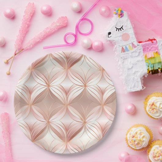 Pearl Rose Gold Pappteller (Party)