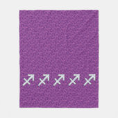 Pearl Sagittarius Zodiac Sign Fuchsia Digitale Cam Fleecedecke (Vorderseite)