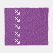 Pearl Sagittarius Zodiac Sign Fuchsia Digitale Cam Fleecedecke (Vorderseite (Horizontal))