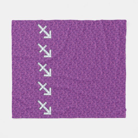 Pearl Sagittarius Zodiac Sign Fuchsia Digitale Cam Fleecedecke (Vorderseite (Horizontal))