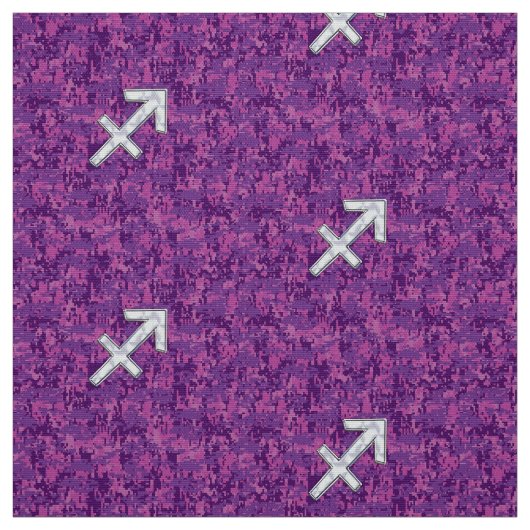 Pearl Sagittarius Zodiac Sign Fuchsia Digitale Cam Stoff (Muster)