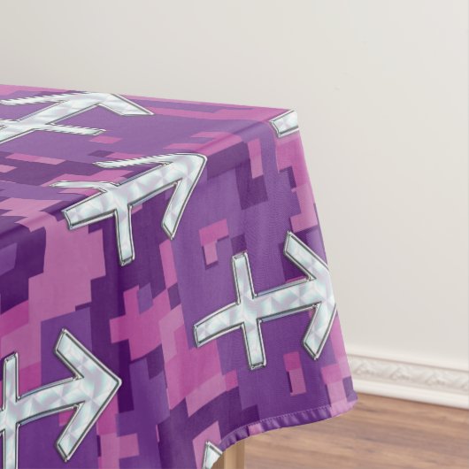 Pearl Sagittarius Zodiac Sign Fuchsia Digitale Cam Tischdecke (Beispiel)