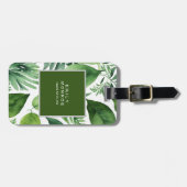 Pearl Schlicht Moderne Minimalistische Blumengrün Gepäckanhänger (Vorderseite horizontal)