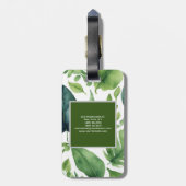 Pearl Schlicht Moderne Minimalistische Blumengrün Gepäckanhänger (Rückseite vertikal)