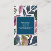 Pearl Schlicht Moderne Minimalistische Blüte Visitenkarte (Rückseite)